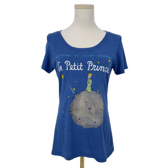 Le Petit Prince Graphic T-Shirt Women's L Blue Casual Nostalgic - Picture 1 of 5
